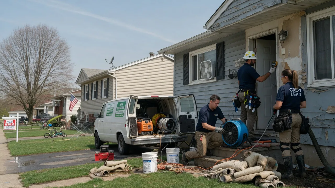 Flood Cleanup in Romulus, MI near me